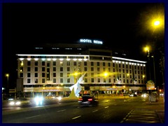 Murcia by night - Hotel Nelva, our hotel (4 star), bult in 2005. 8 floors, 250 rooms.